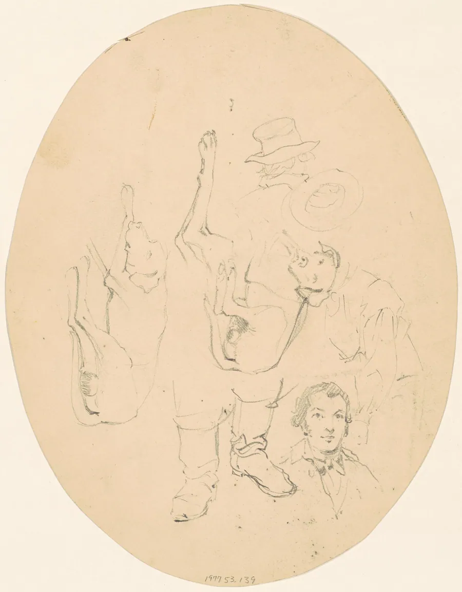 Studies of Dogs and Men [verso] by James Goodwyn Clonney
