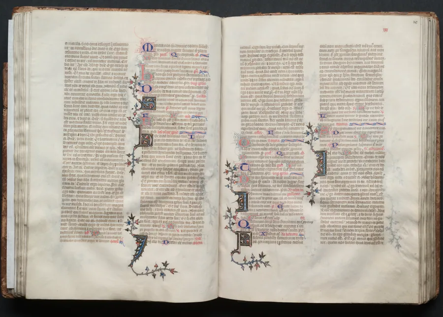 The Gotha Missal:  Fol. 39v, Text by Master of the Boqueteaux
