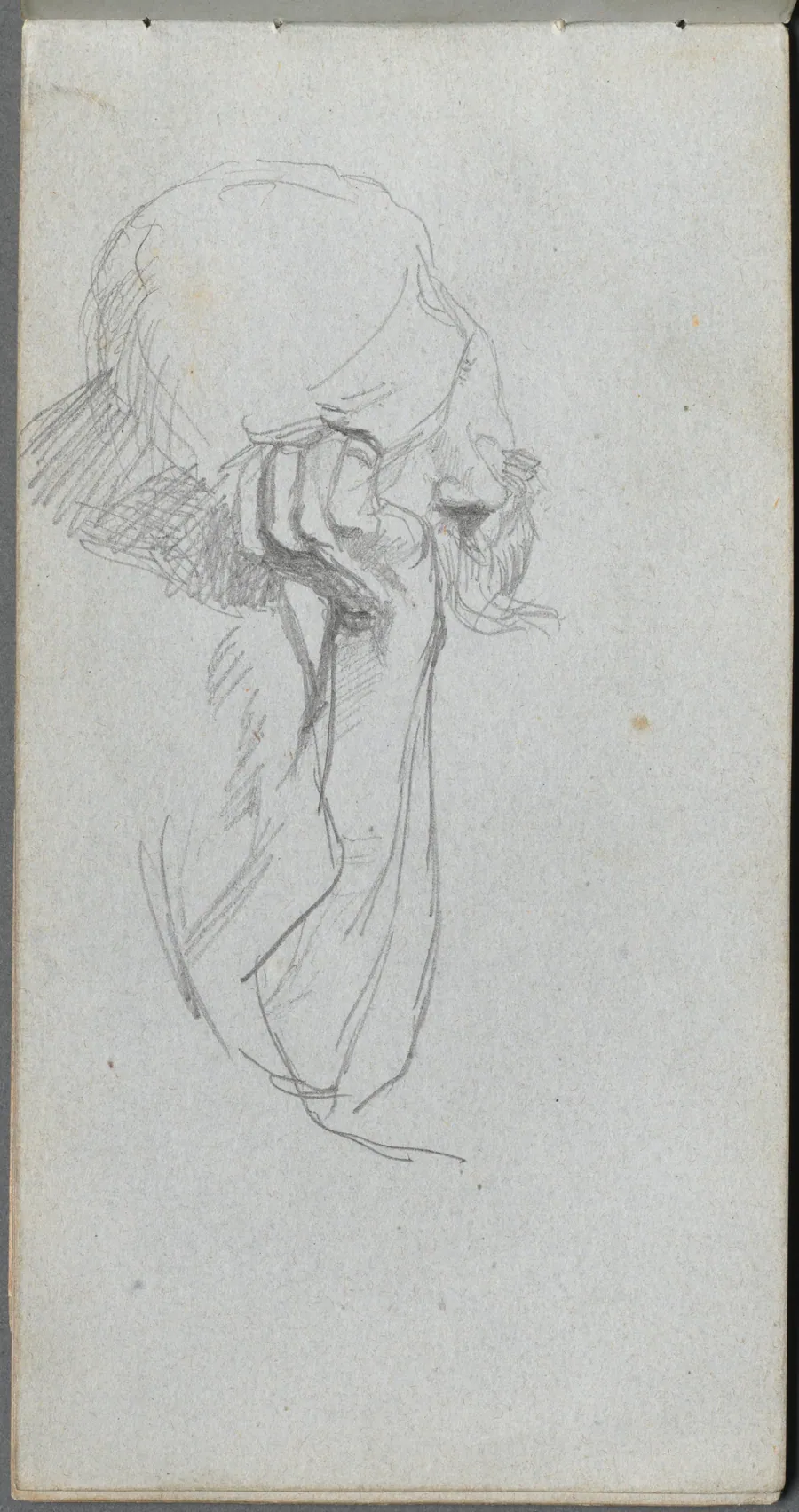 Sketchbook, page 16: Melancholy Figure by Ernest Meissonier