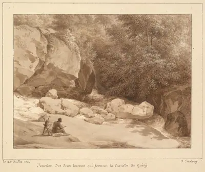 Jonction des deux torrents qui forment la Cascade de Grésy