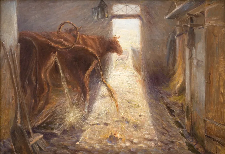 En kostald. Saltholm by Theodor Philipsen