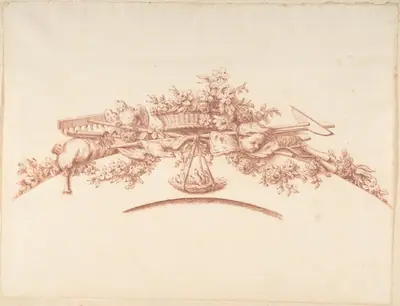 Preparatory Study for Plate 41 in "Maisons de plaisance," Vol. II