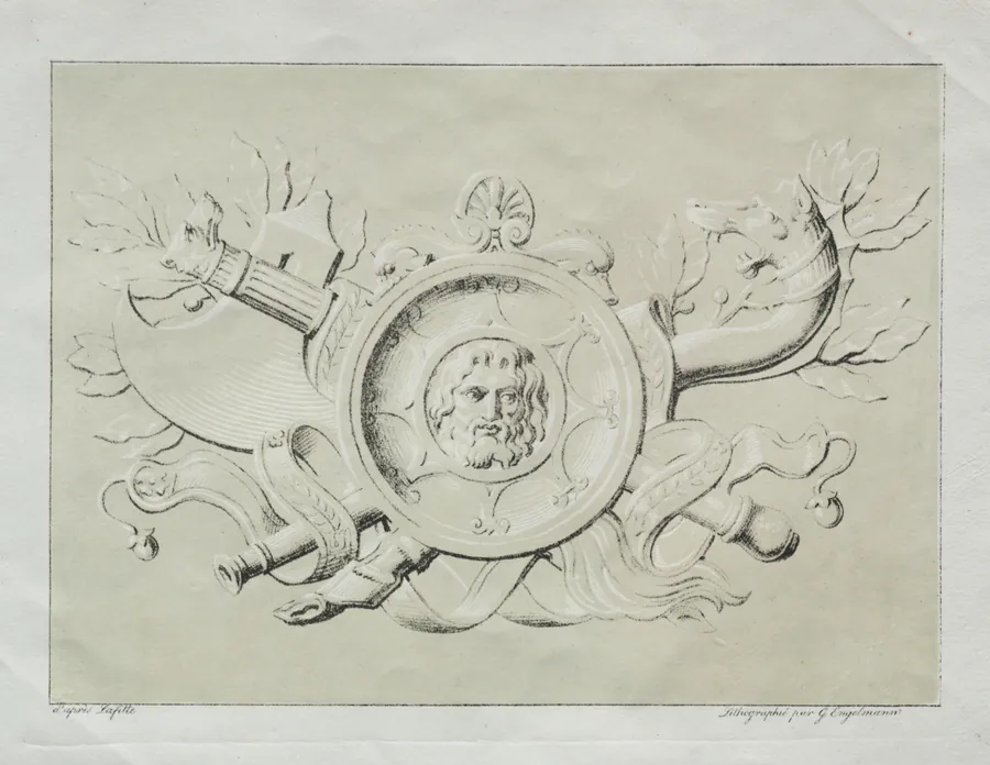 Receuil d'essais lithographiques:  Un trophee by Godefroy Engelmann