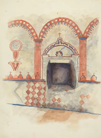 Wall Painting and Baptismal Niche