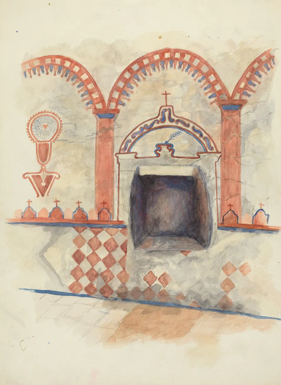 Wall Painting and Baptismal Niche by Cornelius Christoffels