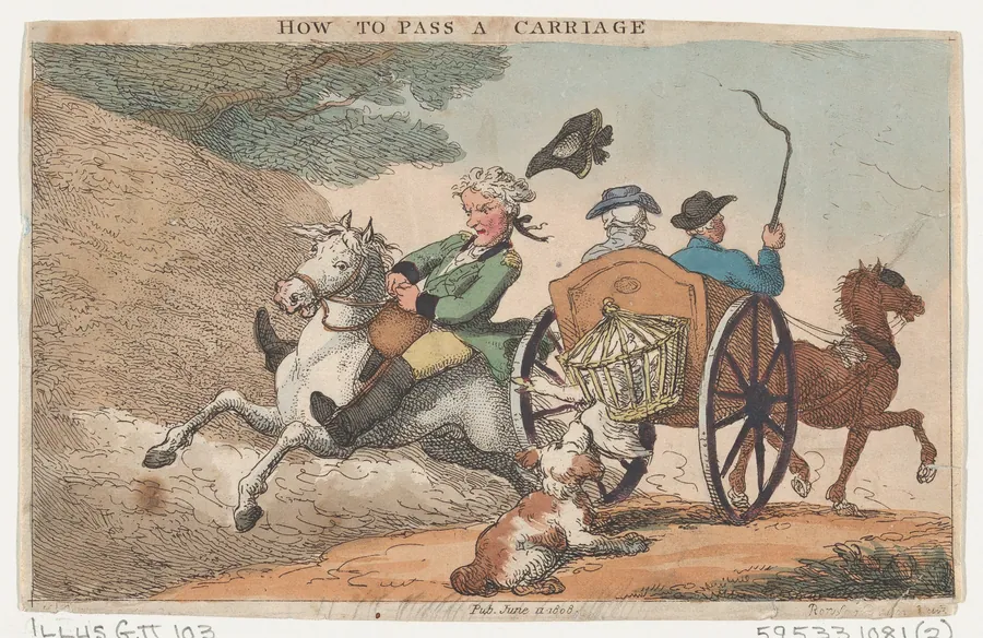 How to Pass a Carriage by Henry William Bunbury