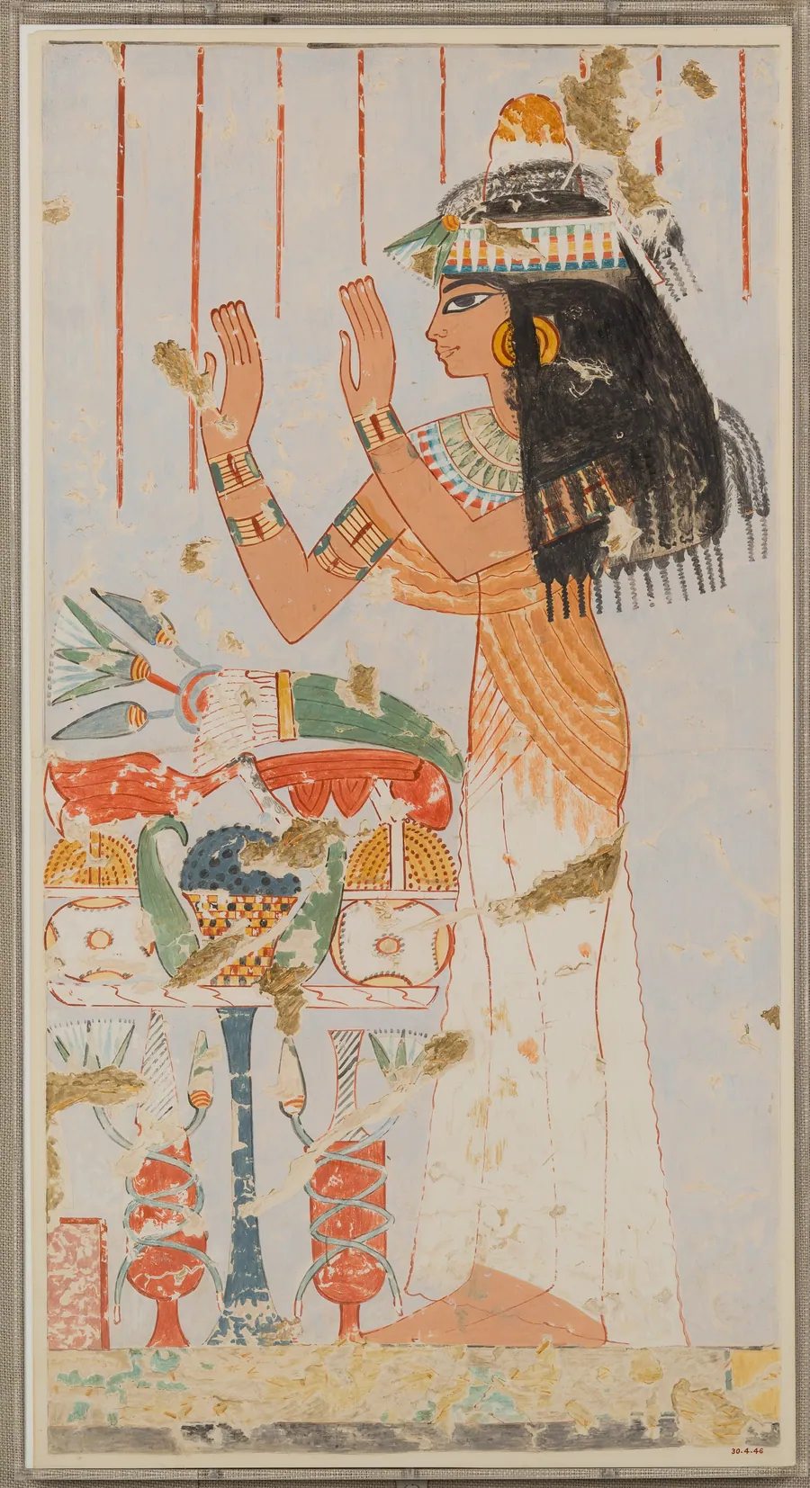 Menna's Daughter Offering to her Parents, Tomb of Menna by Nina de Garis Davies