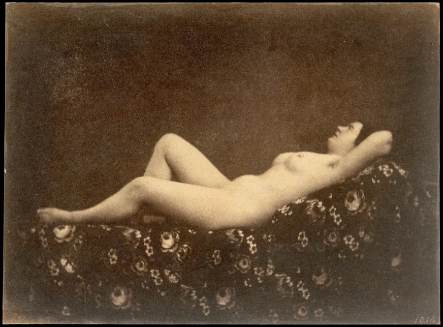 [Female Nude, Reclining, in Profile] by Julien Vallou de Villeneuve