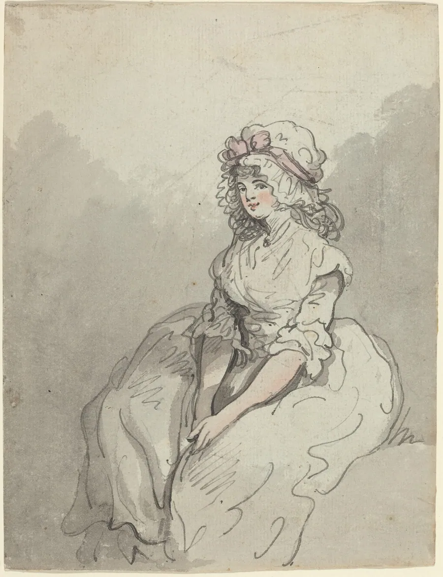 A Young English Beauty by Thomas Rowlandson