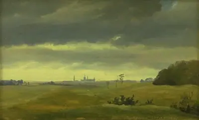 Udsigt fra Hestevangen mod Frederiksborg