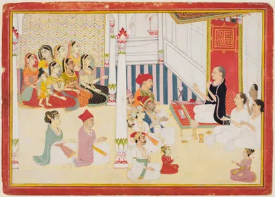 Shvetambara Jain Teacher Giving Instruction