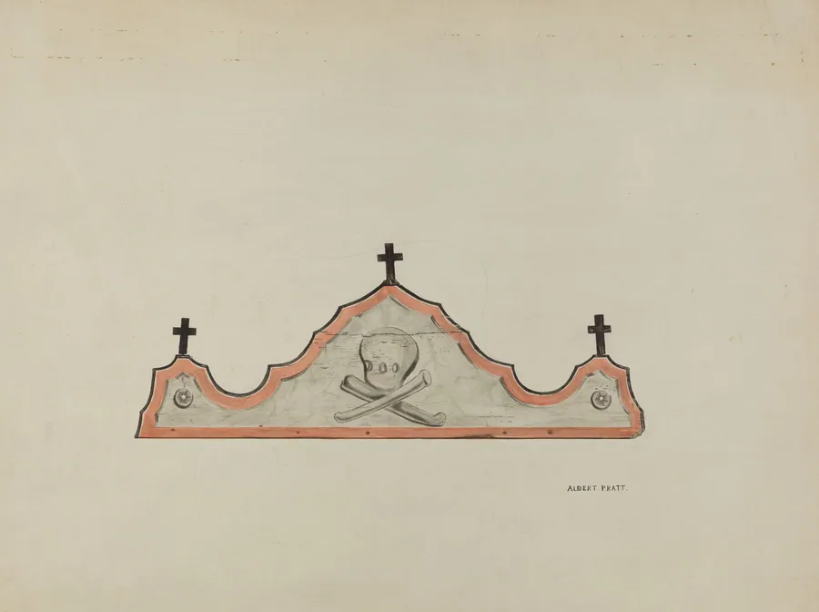 Lintel, over Cemetery Gateway by Albert Pratt