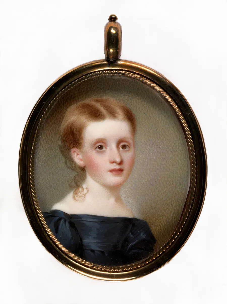 Portrait of a Young Girl by Thomas Seir Cummings, born Bath, England 1804-died Hackensack, NJ 1894
