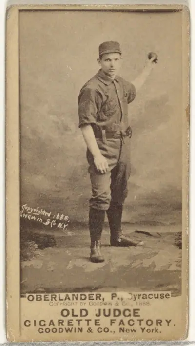 Hartman Louis "Doc" Oberlander, Pitcher, Syracuse, from the Old Judge series (N172) for Old Judge Cigarettes
