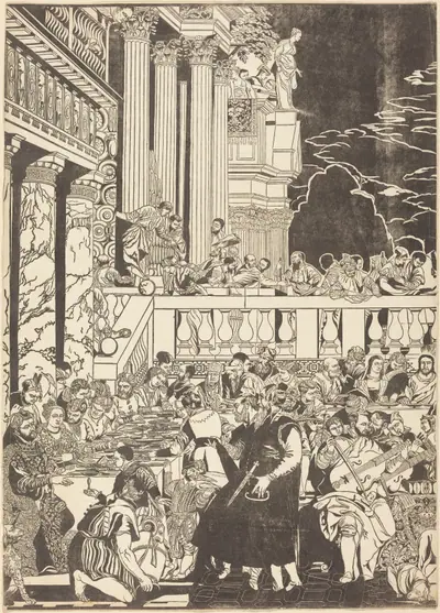 The Marriage at Cana [left plate]