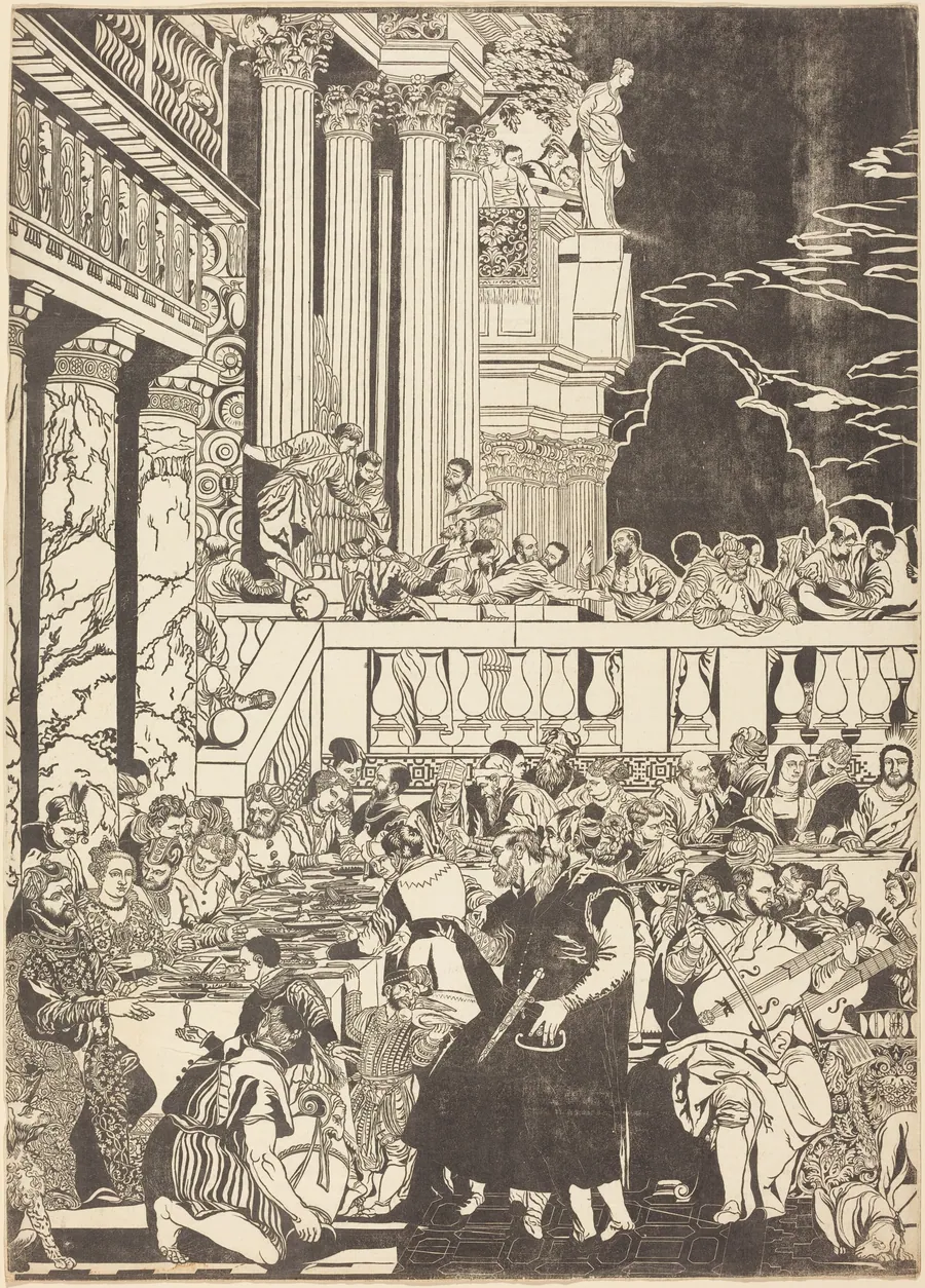 The Marriage at Cana [left plate] by John Baptist Jackson