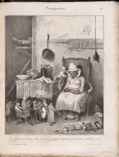 My deceased husband gave me tickets…, from ‘L’Imagination’ published in Le CharivariJanuary 14, 1833