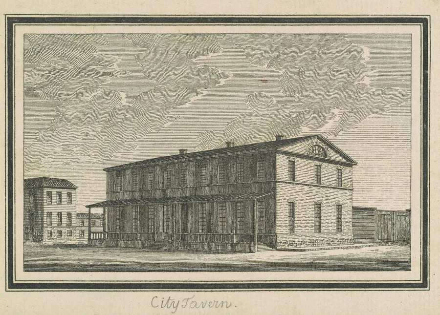 Esperanza, City Tavern by Charles B. J. Févret de Saint-Mémin