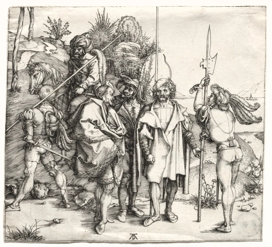 Five Soldiers and a Turk on Horseback by Albrecht Dürer