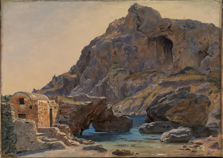 Parti fra Marina Piccola på Capri. Eftermiddagsbelysning by Thorald Læssøe