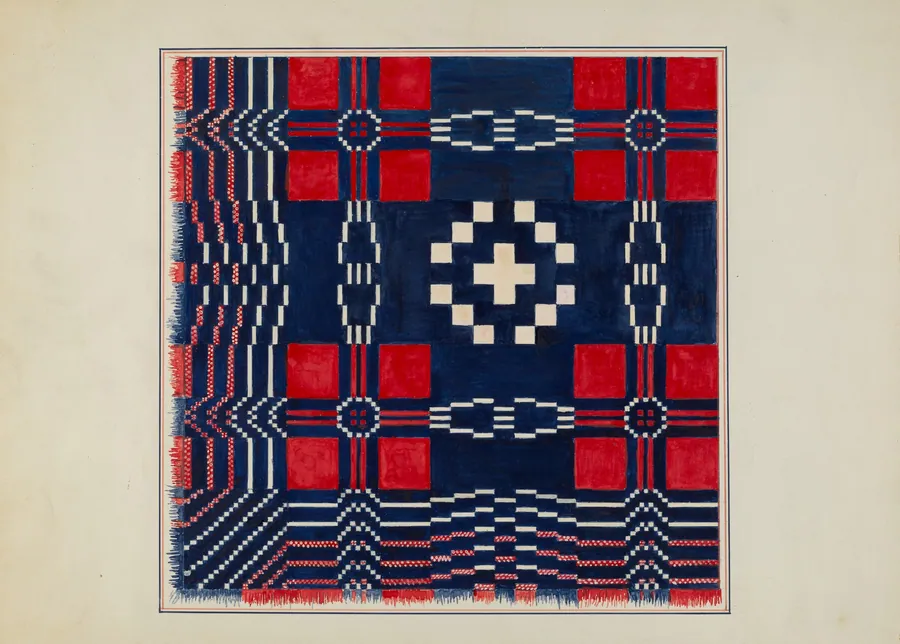 Woven Coverlet by Margaret Linsley