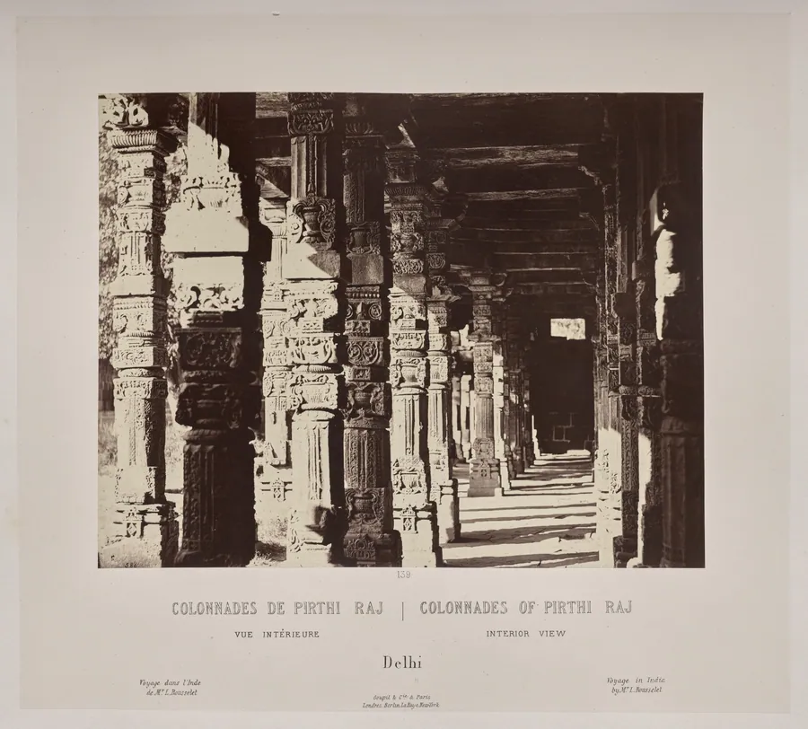 Colonnades of Pirthi Raj, Interior View, Delhi by Louis-Théophile Marie Rousselet