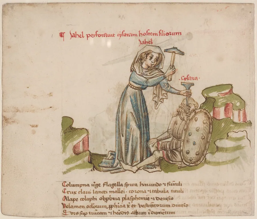 Jael Killing Sisera by Austrian 15th Century