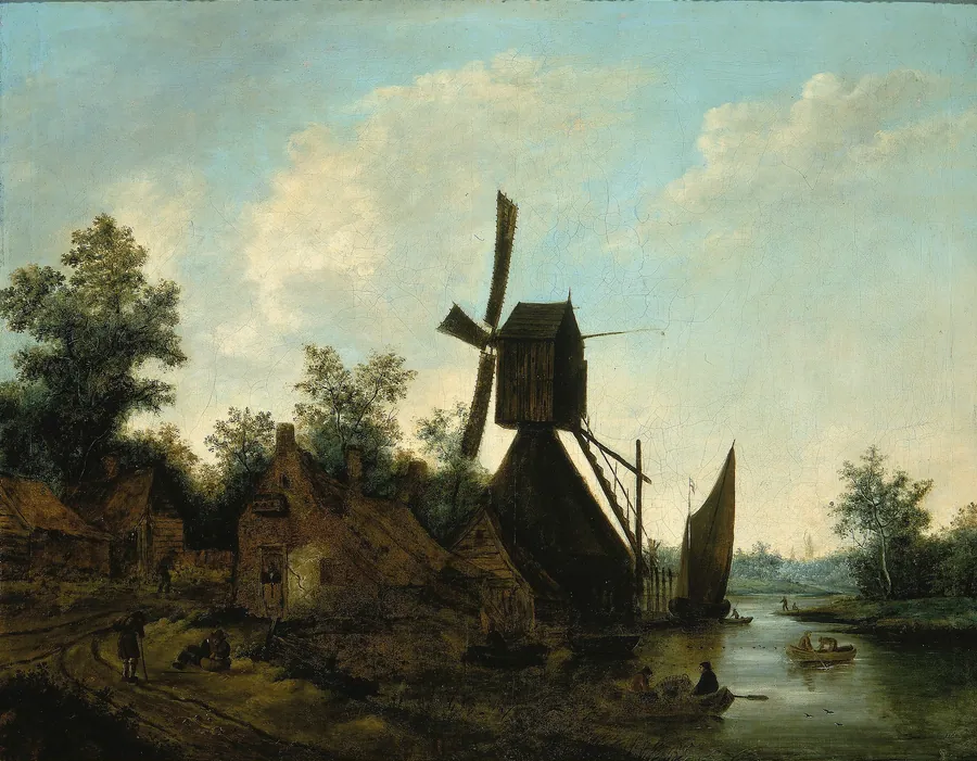 Landscape (Windmill) by Unidentified (Dutch)