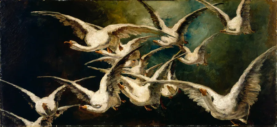 Flock of Geese by Elizabeth Nourse, born Mount Healthy, OH 1859-died Paris, France 1938