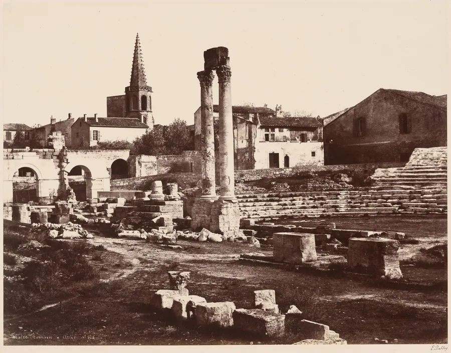 Théâtre Romain à Arles (Roman Theater in Arles) by Édouard-Denis Baldus