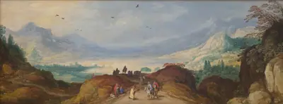 Bjerglandskab med en indsø