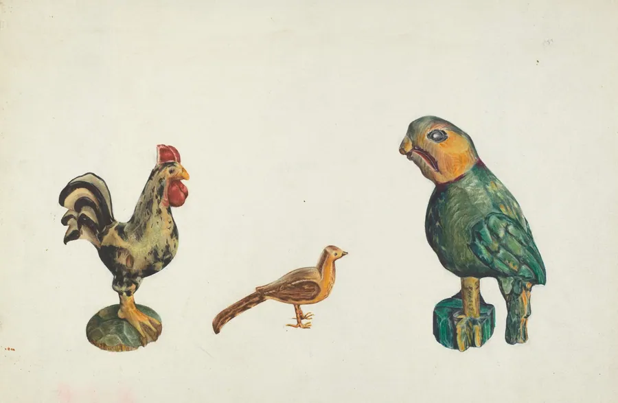 Wooden Birds by Alice Domey