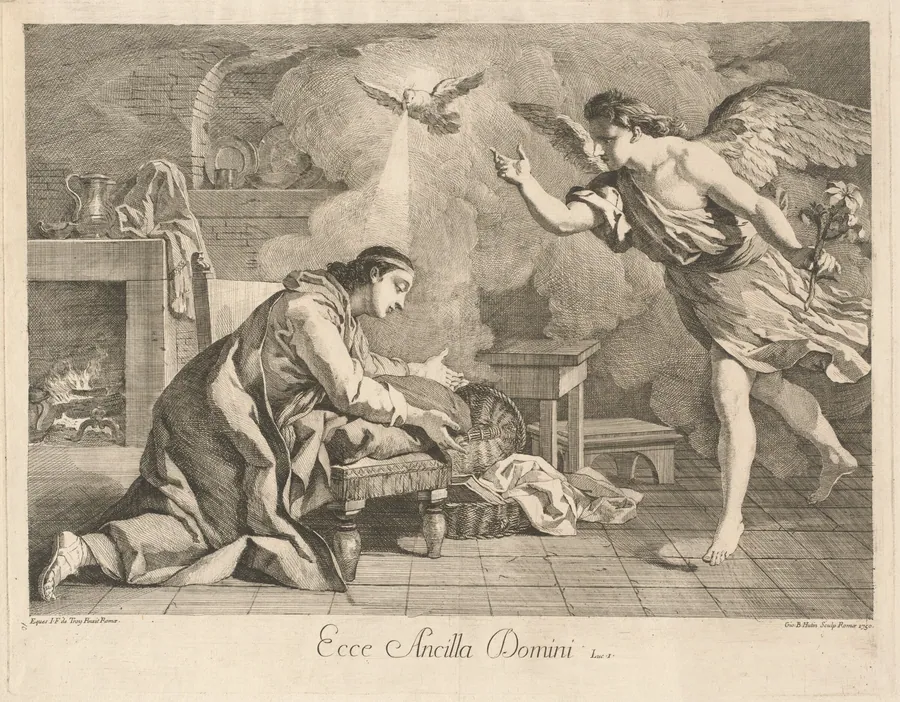 The Annunciation by Jean-Baptiste Hutin