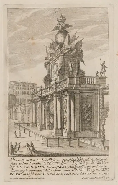 The Prima Macchina for the Chinea of 1723: The Temple of Glory