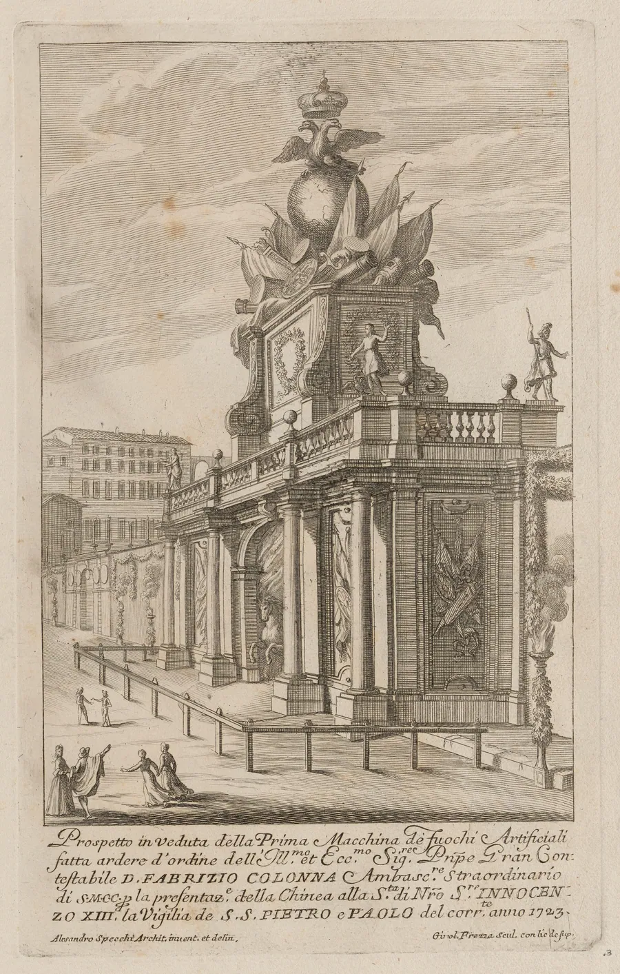 The Prima Macchina for the Chinea of 1723: The Temple of Glory by Giovanni Battista Sintes