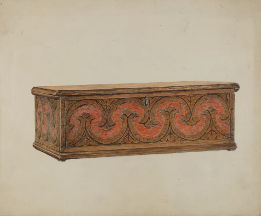 Small Carved Chest by Ralph Boyer