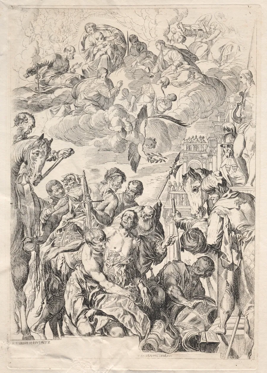 St. George Preparing for His Martyrdom by Pierre Brébiette
