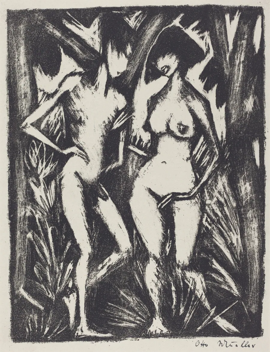 Adam and Eve (Adam und Eva) by Otto Mueller