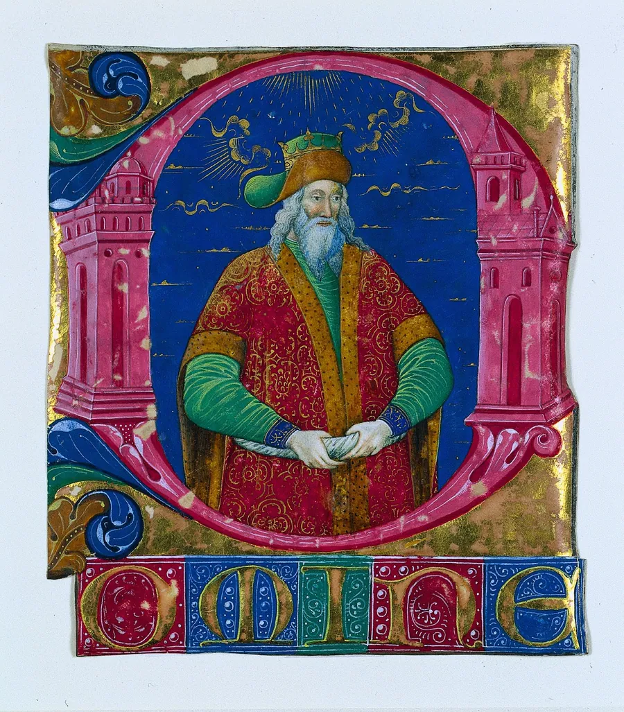 Initial D[omine] from a Choral Book: King Solomon by Guglielmo Giraldi del Magri [or del Magro]