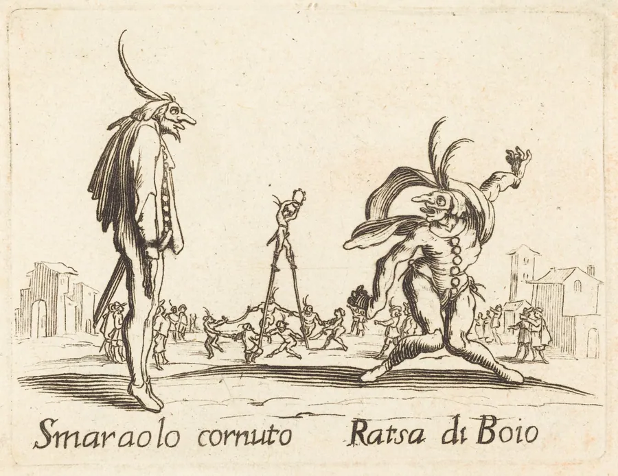Smaralo Cornuto and Ratsa di Boio by French 17th Century