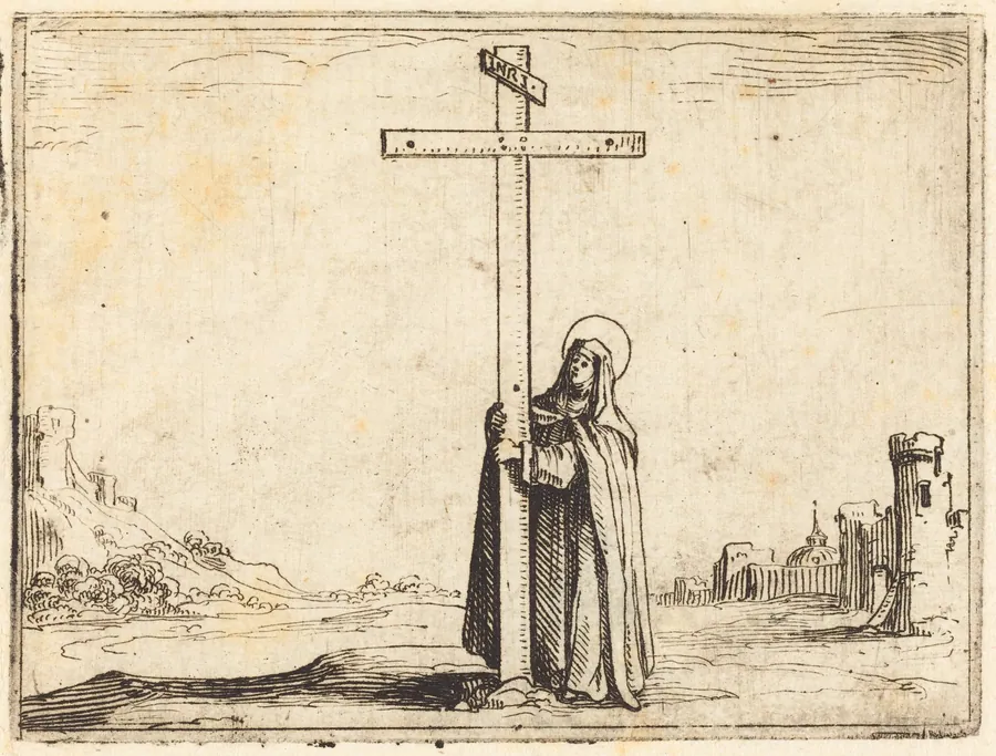 Nun Embracing the Holy Cross by Jacques Callot