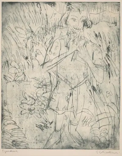 Girl with Flowers