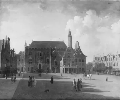 Torvet i Haarlem, set mod rådhuset