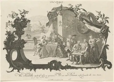 Das Bretspiel (Ladies and Gentlemen Playing Board Games)