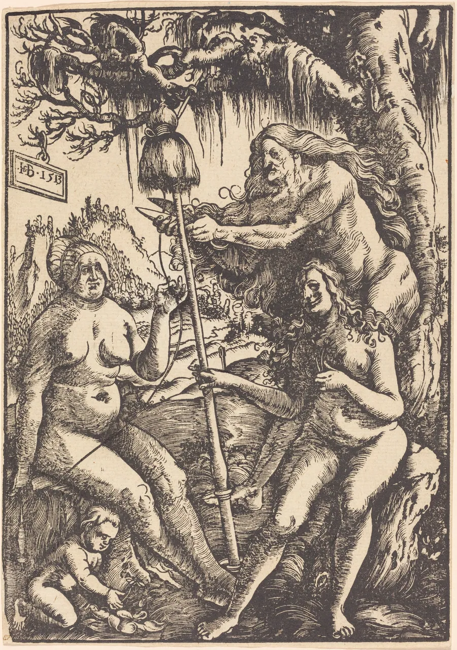 The Three Fates: Lachesis, Atropos and Clotho by Hans Baldung Grien