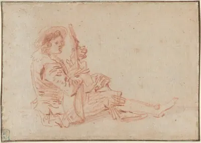 Seated Guitarist [recto]
