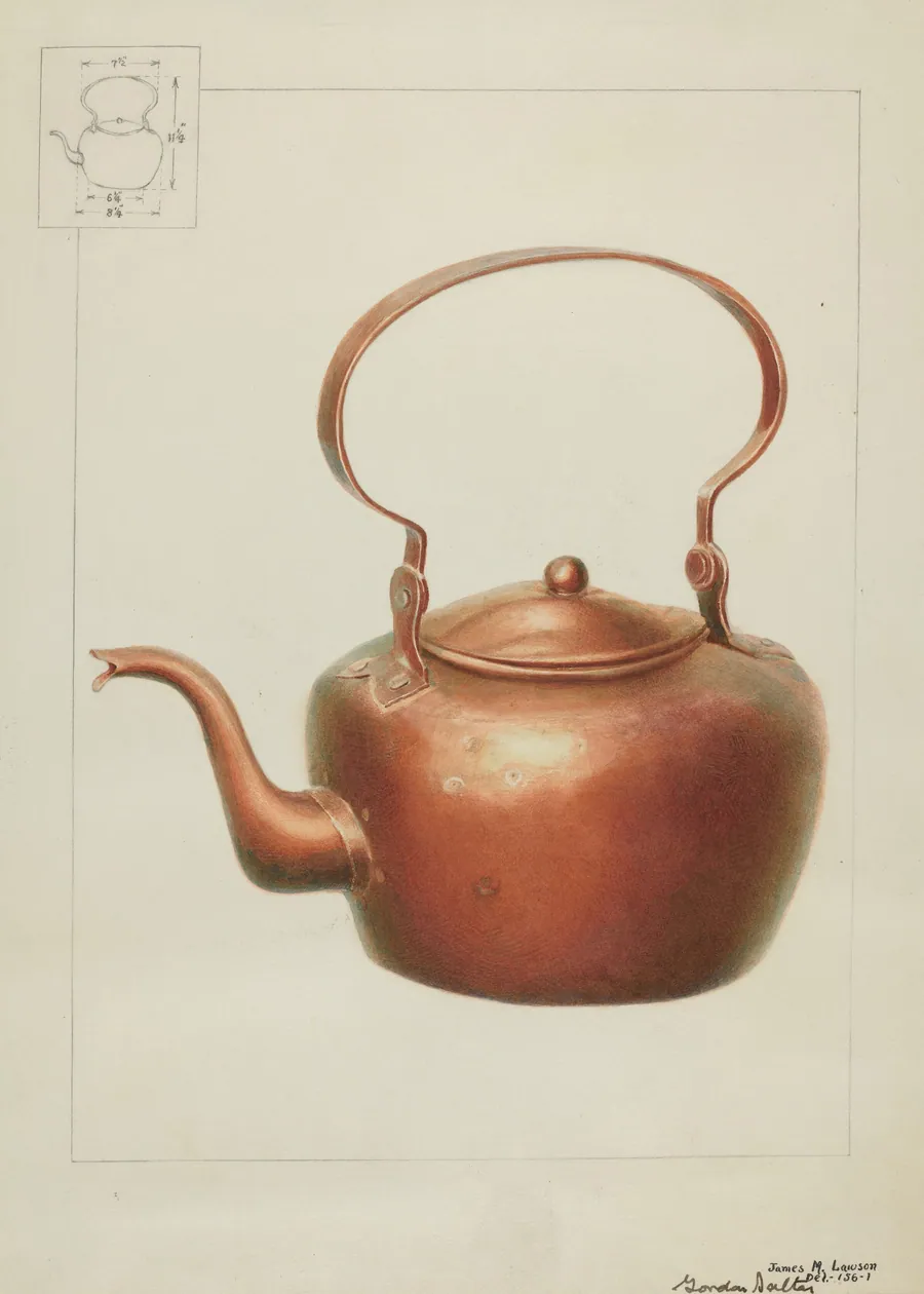 Copper Kettle with Spout by James M. Lawson