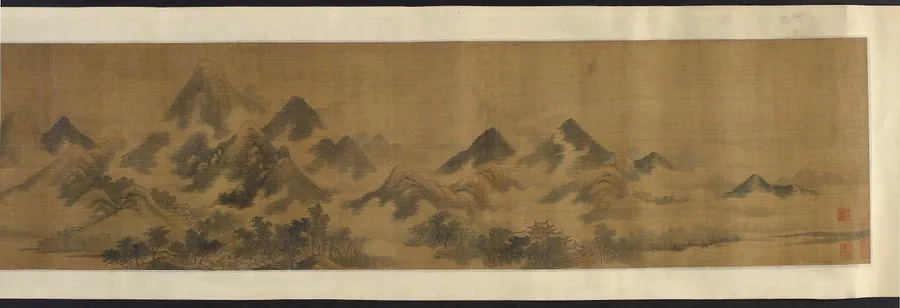 Misty mountains by Formerly attributed to Gao Kegong (1248-1310)