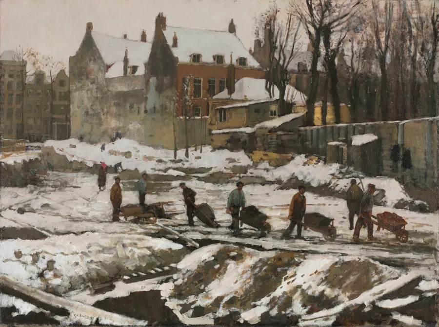 Construction Site in Amsterdam by George Hendrik Breitner