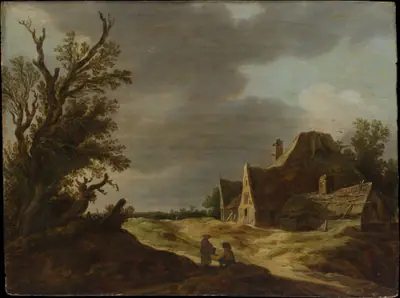Sandy Road with a Farmhouse